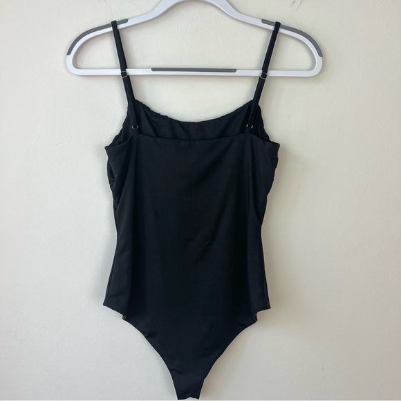 Princess Polly Paule Bodysuit Black Milkmaid Ruched - Picture 5 of 8